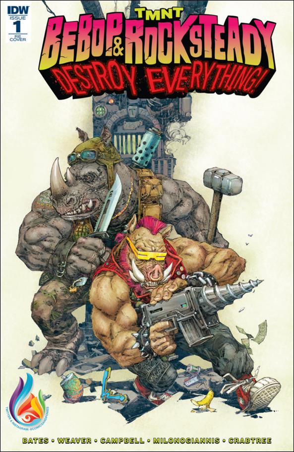 Teenage Mutant Ninja Turtles Bebop & Rocksteady Destroy Everything issue 1-H Kenneth Rocafort Comics & Ponies Cover