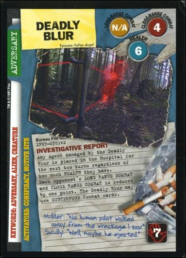 X-Files: The Truth Is Out There (Base Set) card XF97-0351v2 Deadly Blur