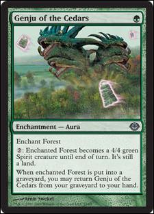 Magic the Gathering: Duel Decks: Garruk vs. Liliana (Base Set) card 13 Genju of the Cedars