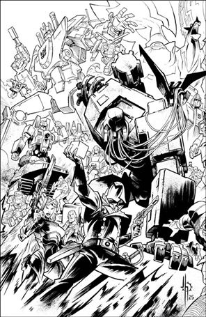 Transformers (2023) issue 21-G Jason Howard B&W Energon Universe 2nd  Ann. Cover