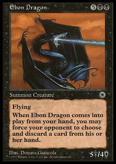 Magic the Gathering: Portal (Base Set) card 91 Ebon Dragon