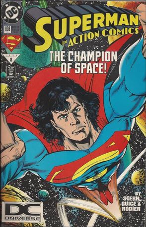 Action Comics (1938) issue 696-B DC Universe UPC (2nd Printing)