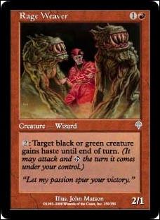 Magic the Gathering: Invasion (Base Set) card 159 Rage Weaver