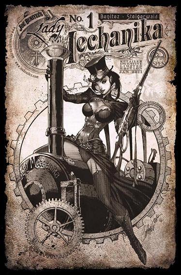 Lady Mechanika issue 1-D J. Scott Campbell 1:35 Sepia Cover