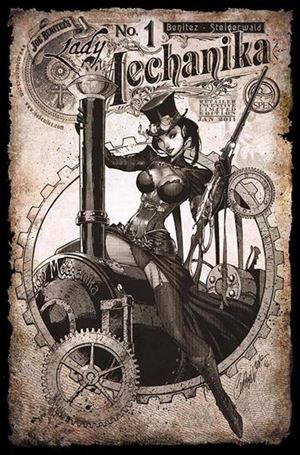 Lady Mechanika issue 1-D J. Scott Campbell 1:35 Sepia Cover