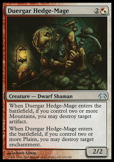 Magic the Gathering: Planechase (Base Set) card 101 Duergar Hedge-Mage