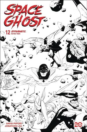Space Ghost (2024) issue 12-H Jae Lee B&W 1:10 Cardstock Cover