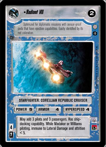Star Wars: Coruscant Limited (Base Set) card 185 Radiant VII