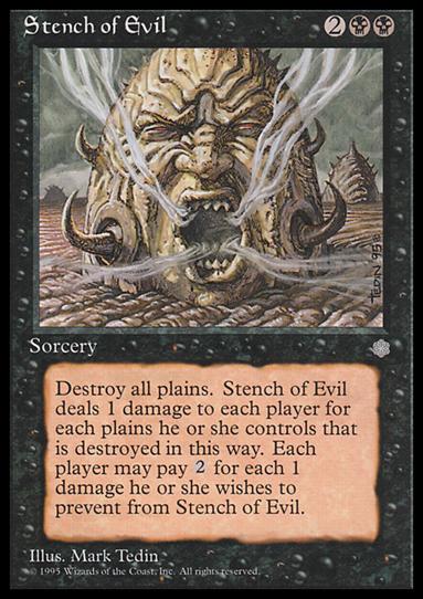 Magic the Gathering: Ice Age (Base Set) card 165 Stench of Evil