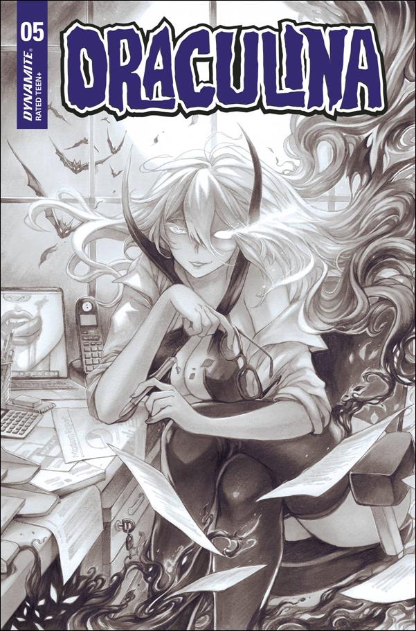 Draculina (2022) issue 5-L Rachta Lin 1:10 Black & White Cover