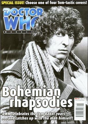 Doctor Who Magazine issue 290 Tom Baker with Rope Black & White Cover