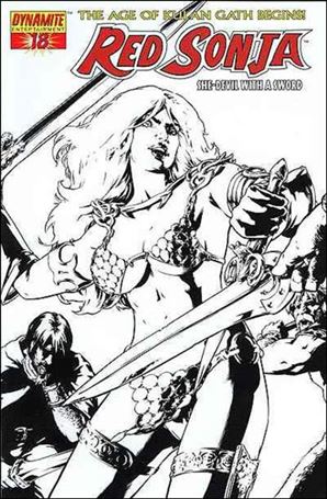 Red Sonja (2005) issue 18-E Gene Ha 1:15 Black and White Cover