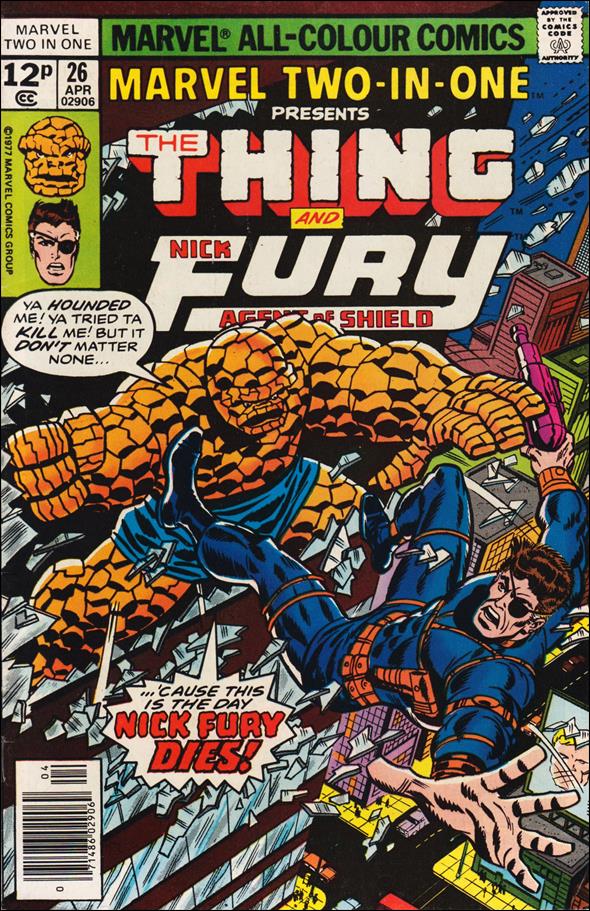 Marvel Two-in-One (1974) issue 26-B UK Price Cover