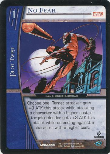 Web of Spider-Man VS System (Base Set) card 30 No Fear