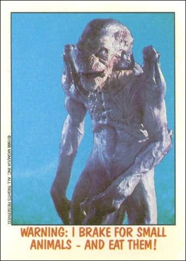 Fright Flicks (Base Set) card 28 "Warning: I brake for small animals..."