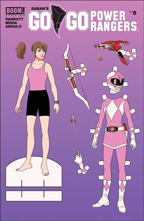 Saban's Go Go Power Rangers issue 5-B Audrey Mok Paper Doll Cover