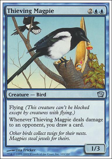 Magic the Gathering: 9th Edition (Base Set) card 103 Thieving Magpie