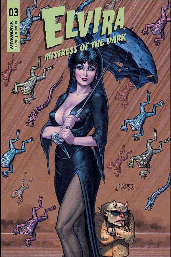 Elvira, Mistress of the Dark (2018) issue 3 Joseph Michael Linsner Cover