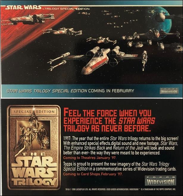 Star Wars Trilogy Special Edition Widevision (Promo) card nn-B Star Wars Trilogy Special Edition Coming In Feb...