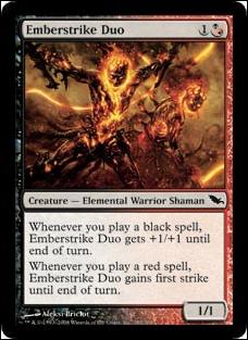Magic the Gathering: Shadowmoor (Base Set) card 185 Emberstrike Duo