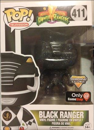 POP! Television figure 411 Black Ranger (Morphing) Game Stop Exclusive