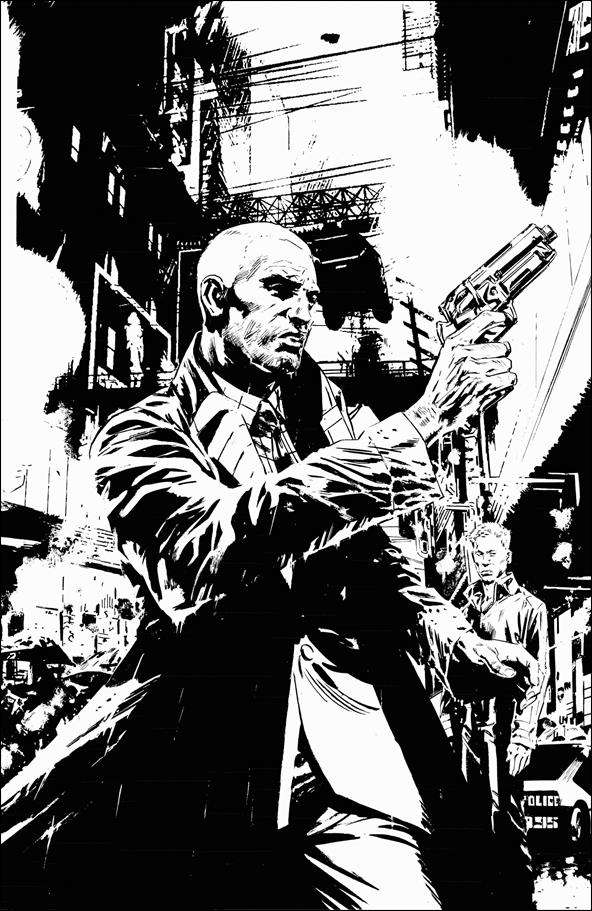 Blade Runner Origins issue 6-D Butch Guice Black & White Cover