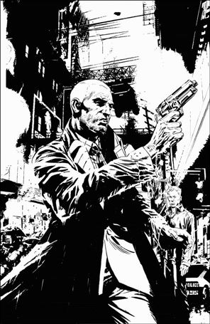 Blade Runner Origins issue 6-D Butch Guice Black & White Cover