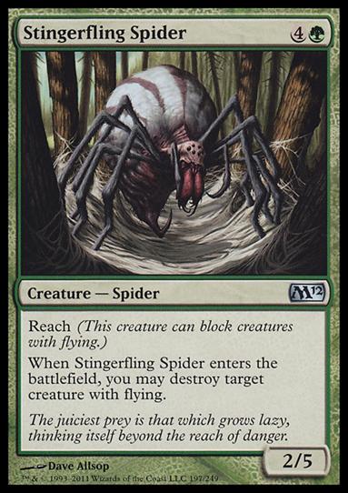 Magic the Gathering: 2012 Core Set (Base Set) card 197 Stingerfling Spider