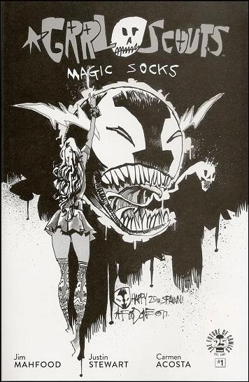 Grrl Scouts: Magic Socks issue 1-D Jim Mahfood Spawn Black and White Cover
