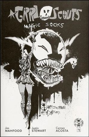 Grrl Scouts: Magic Socks issue 1-D Jim Mahfood Spawn Black and White Cover