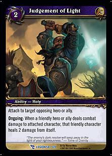 World of Warcraft: March of the Legion (Base Set) card 58 Judgement of Light