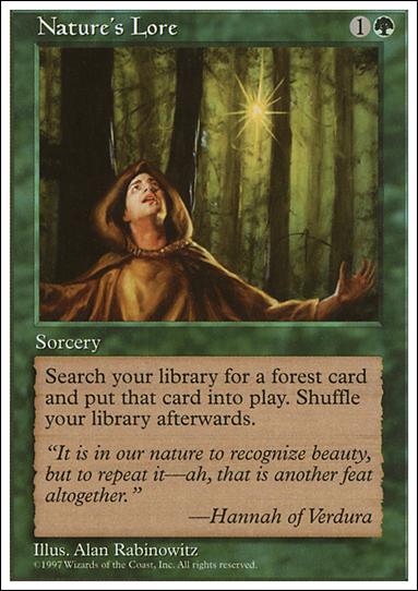 Magic the Gathering: 5th Edition (Base Set) card 316 Nature's Lore