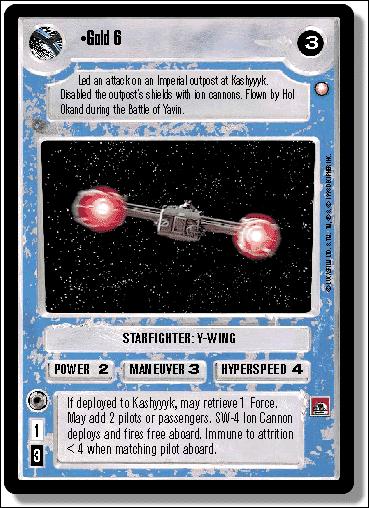 Star Wars: Special Edition Limited (Base Set) card 308 Gold 6