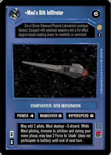 Star Wars: Coruscant Limited (Base Set) card 89 Maul's Sith Infiltrator (Alt. Image)
