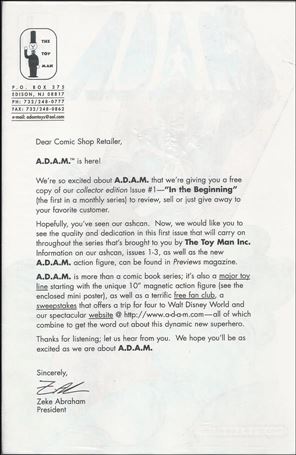 A.D.A.M. issue 1-B Retailer Edition Polybagged w/Mini Poster