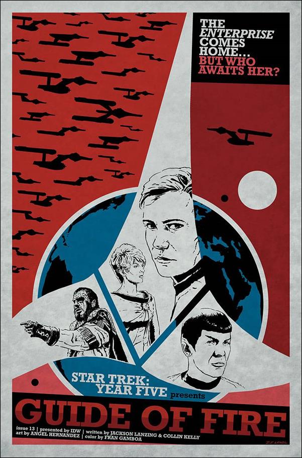 Star Trek: Year Five issue 13-B J.J. Lendl 1:10 Cover