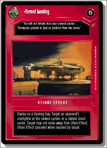 Star Wars: Cloud City Limited (Base Set) card 36 Forced Landing