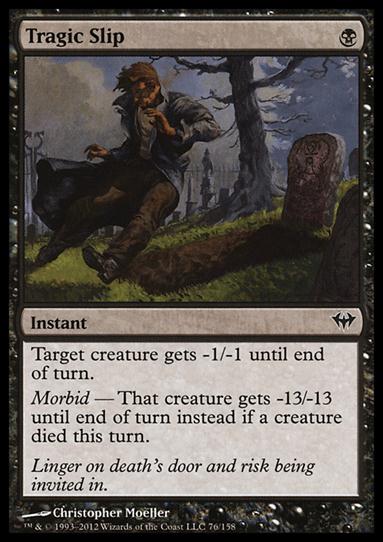 Magic the Gathering: Dark Ascension (Base Set) card 76 Tragic Slip