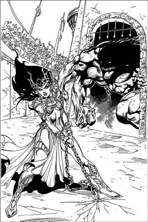 Dejah Thoris (2019) issue 7-I Roberto Castro 1:11 Black & White Virgin Cover