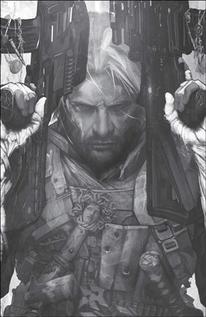 BRZRKR issue 1-SS Dan Quintana Trinity Comics B&W Virgin Cover 1/300