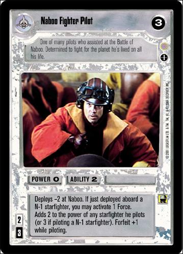 Star Wars: Coruscant Limited (Base Set) card 116 Naboo Fighter Pilot