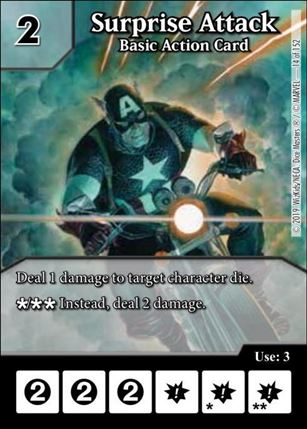 Marvel Dice Masters  Avengers Infinity Gauntlet card 14 Surprise Attack: Basic Action Card