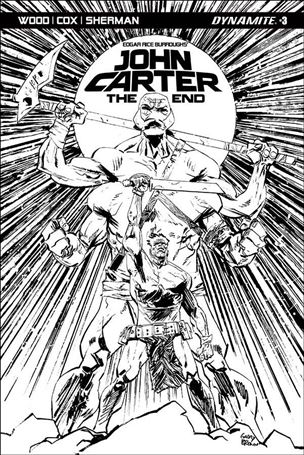 John Carter: The End issue 3-C B&W Garry Brown Cover