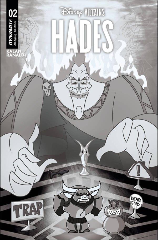 Disney Villains: Hades issue 2-H Trish Forstner 1:20 B&W Cover