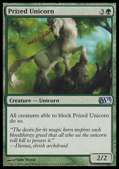Magic the Gathering: 2011 Core Set (Base Set) card 193 Prized Unicorn