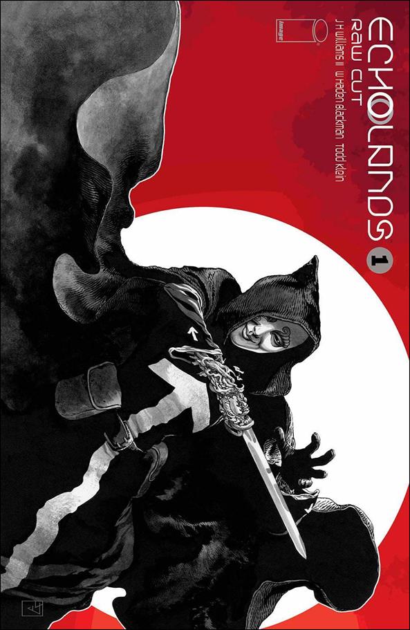 Echolands issue 1-D Raw Cut Edition Black Cape Cover