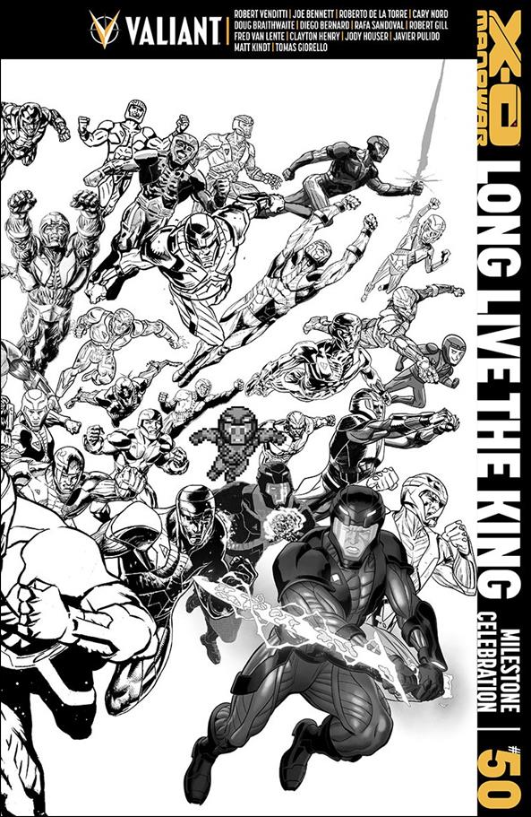 X-O Manowar (2012)  issue 50-N Polybagged All-Star Jam Black & White 1:50 Cover