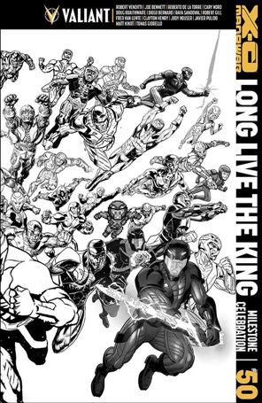 X-O Manowar (2012)  issue 50-N Polybagged All-Star Jam Black & White 1:50 Cover