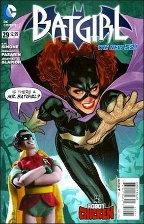 Batgirl (2011) issue 29-B RC Stoodios & Adam Hughes 1:25 Robot Chicken Cover