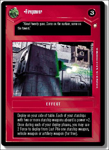 Star Wars: Special Edition Limited (Base Set) card 63 Firepower
